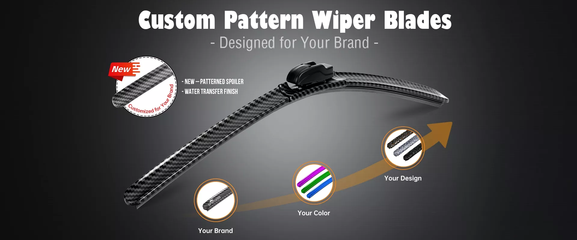 <p>Custom logo and private label windshield wiper blades with flexible branding solutions for bulk orders</p>
