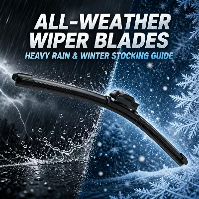All-weather beam wiper blade heavy rain and winter snow extreme performance thumbnail